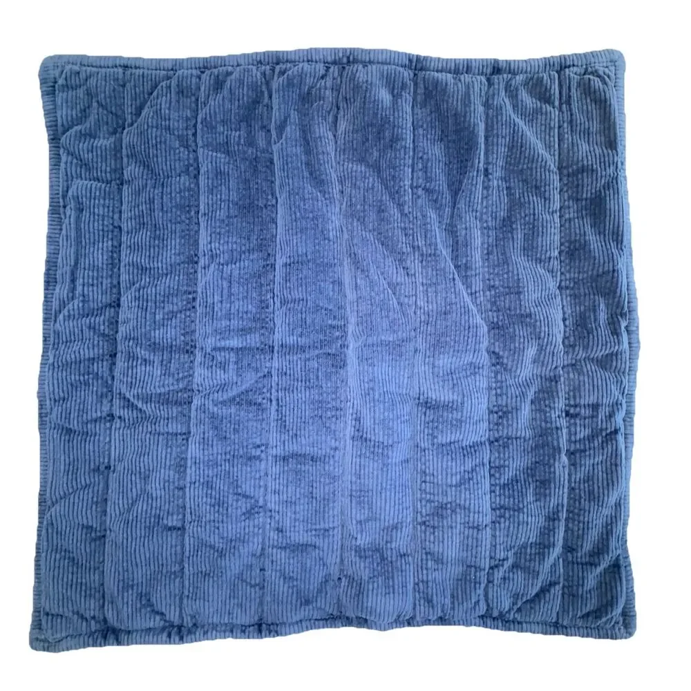 Pottery Barn Teen Emerson 2 Navy Blue Corduroy Pillow Shams European Square